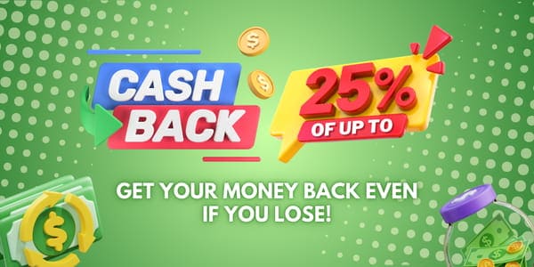 Promotion banner with racing fireworks and jackpot lettering